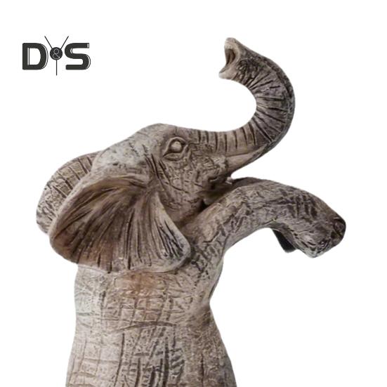 Hanging Resin Elephant Flower Pot Hugger Planter Edge Elephant Figurine Planter Hanging Bonsai Ornament for Garden Yard Balcony