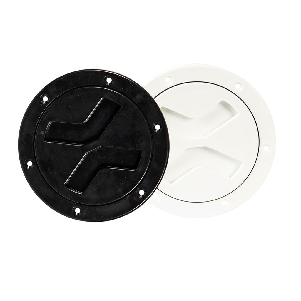 Marine Boat 4 inch Access Port Hatch Cover Out Deck Plate O-Ring Sealed Inspection Hatch Cover Fit for Anti Aging ABS Material