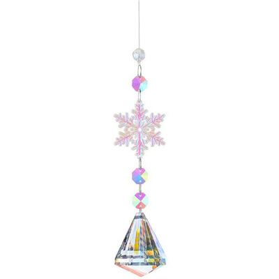 High-quality White Crystal Crystal Wind Chimes Window Pendant Hanging Decor Rainbow Prism Ball Ornament Sun Catcher Car