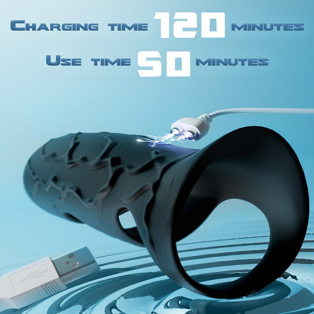 Vibrating Penis Sleeve Penis Ring Male and Female Couple Adult Sex Toys Penis Extender for Stimulating Penis Testicles G Spot, Male Couple Sex Toys