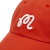 MALBON GOLF Basic Ball Cap With Leather Patch Point Orange