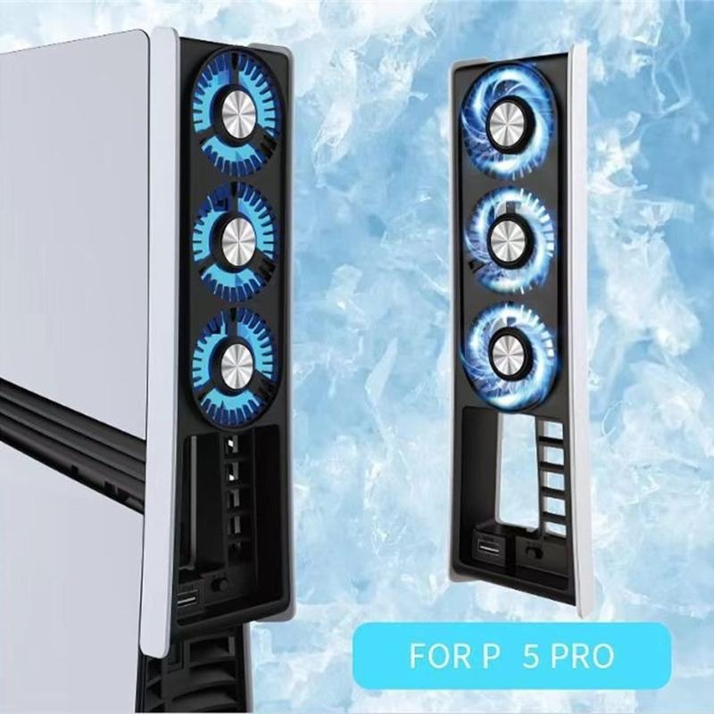 Upgraded Cooling Fan with LED Light,2 Gear Speed Adjustable Quiet and Efficient Cooling System for Slim
