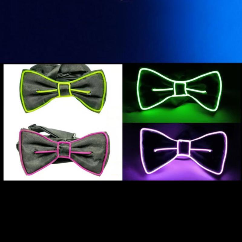 Glowing Butterfly Knot Suitable For Christmas Party Led Glowing Bow Tie Performance Props Festive Costumes Special Use