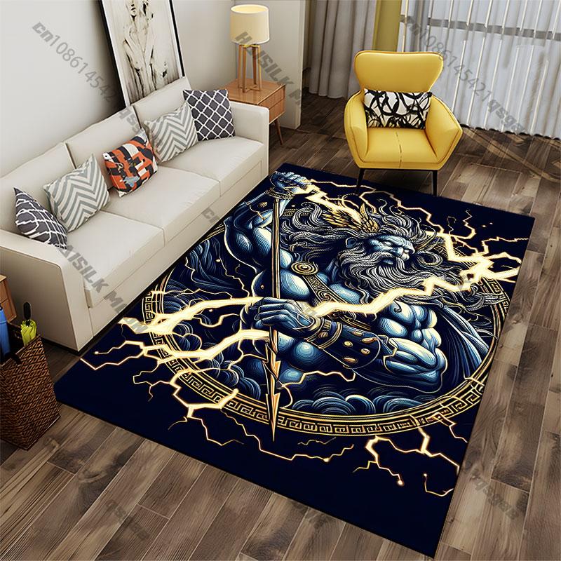 Powerful god wielding lightning carpet Yoga living room room decor children's crawling mat doormat area rug games mat