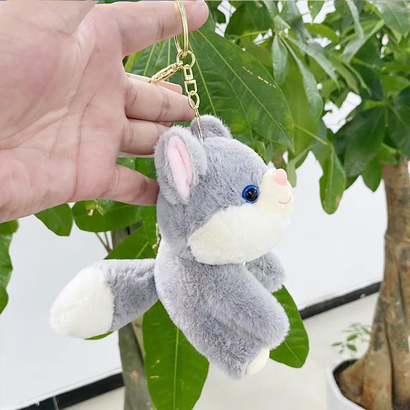 Delightful Small Fox Plush Keychain Fluffy Toy Unique Keychain For Fashion And Fun
