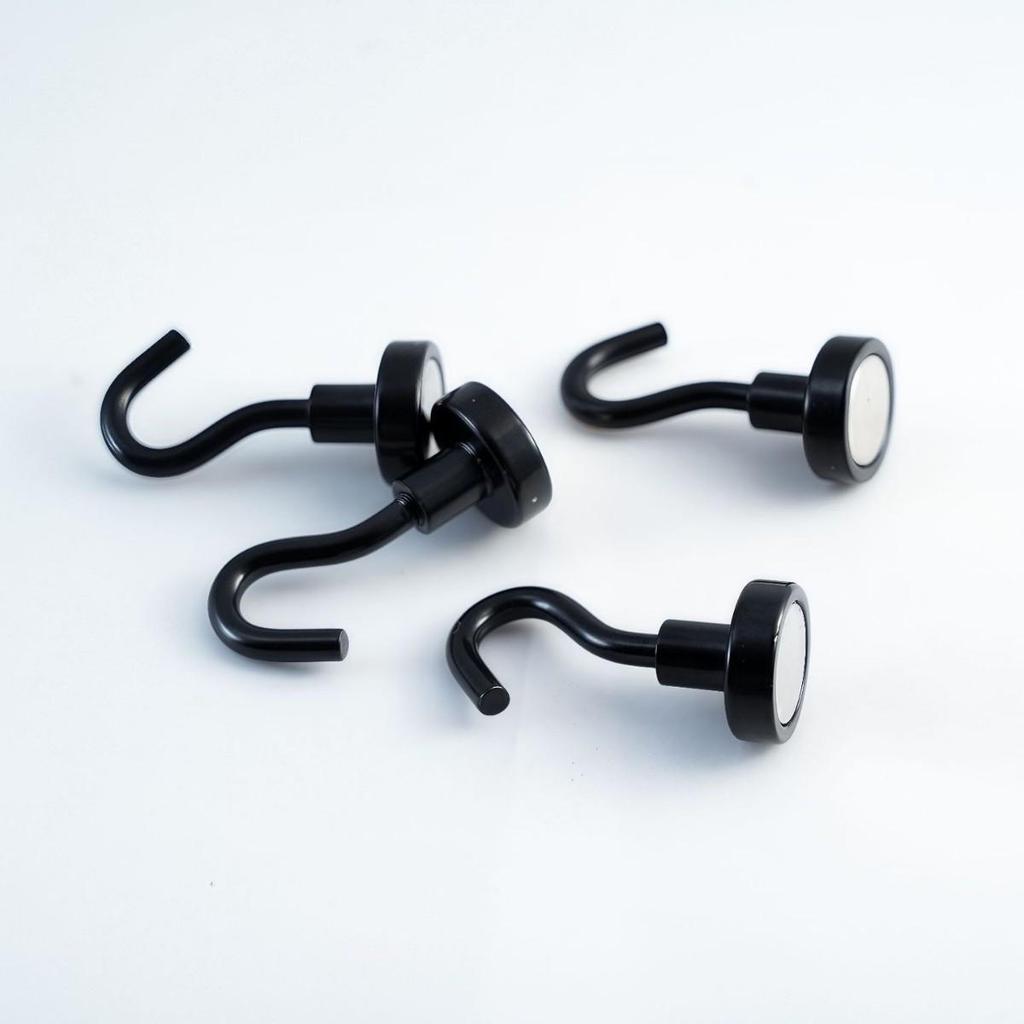 Neodymium Iron Boron Magnetic Hook: Strong, Round, No-Drill Refrigerator Magnet.