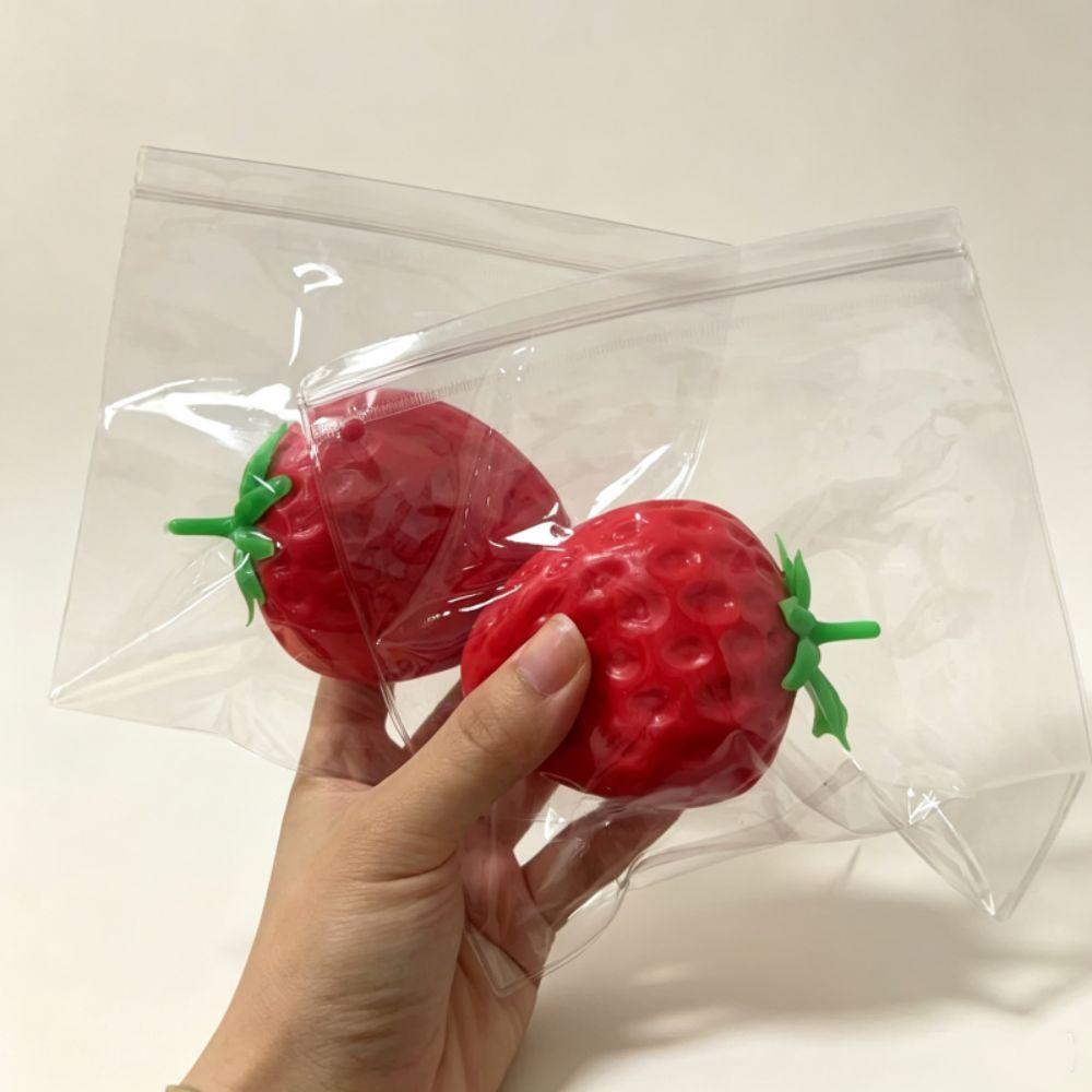 Finger Relax Strawberry Squishy Building Blocks Blocks Filled Squishy Crunchy Squishy Adult Kids