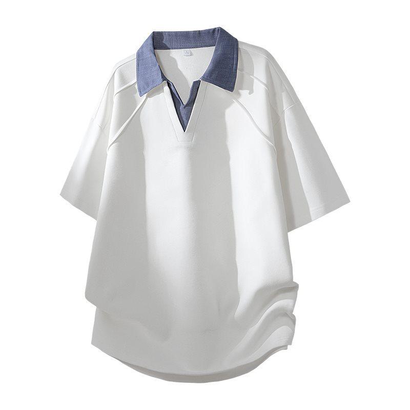 Summer 2026 Men's College Style Short-Sleeve Two-Piece Polo T-shirt - Unisex High-End Edition