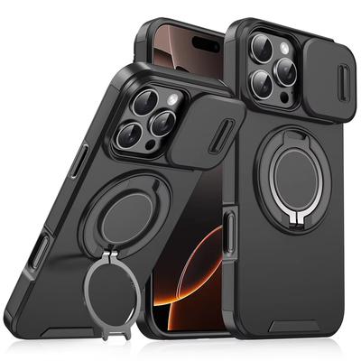 Magnetický Kroužek Stojan Pouzdra na Telefon Pro iPhone 16 15 14 13 12 11 Pro Max Plus Pouzdro Pro Magsafe Posuvné Krytí Ochrana Fotoaparátu Brnění