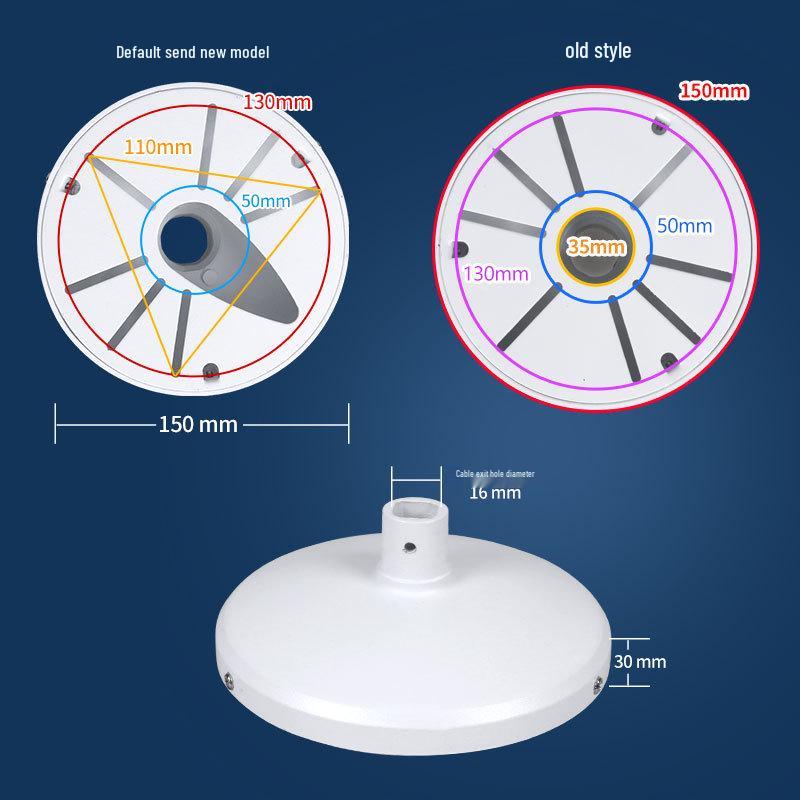 35mm U-shaped Dome Camera Ceiling Mount, Telescopic Aluminum Alloy for Hikvision/Dahua Panoramic Surveillance Cameras
