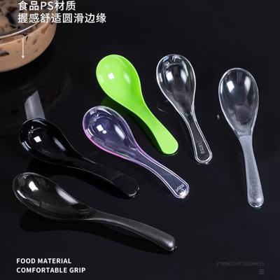 50/100 Stück Großhandel Plastiklöffel Besteck Löffel Gelee Eis Dessert Vorspeise Plastik-Suppenlöffel Party To-Go Zubehör