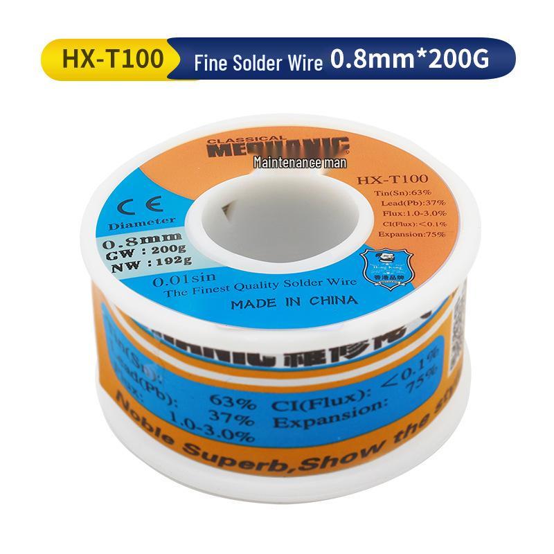Repairman Rosin Core Solder Wire, 0.8mm, High-Brightness, Lead-Free, 0.5/0.6mm Options Available