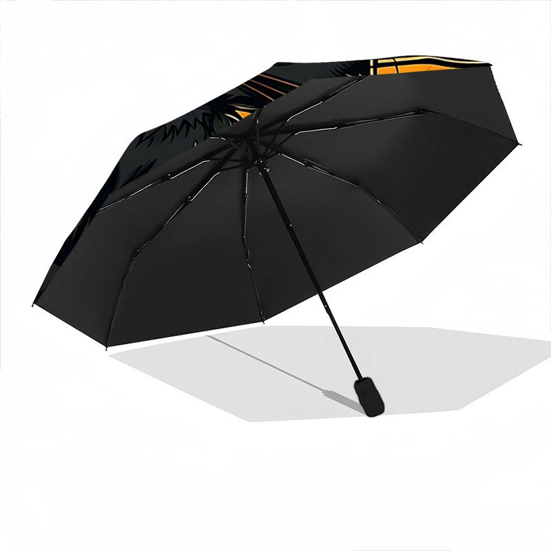 1pc Wizard Hat and Black Cat Durable Cartoon Folding Umbrella, Portable Compact Umbrella for Men and Women A092