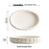 Nordic White Porcelain Oval Seafood and Vegetable Dish - Irregular Artistic Design