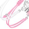 2Pcs/Set Couple Bracelet Adjustable Wax Rope Butterflies Pendant Friendship Love Bracelet with Blessing Card Bestie Matching Jewelry