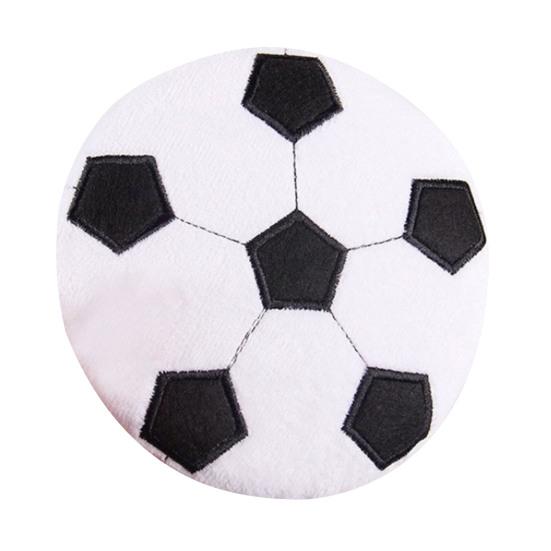Brinquedo para Cão Bola Plana Disco Voador Macio de Pelúcia Brinquedo Mastigável com Apito Bola de Futebol Basquete Rugby Brinquedo de Buscar para Filhote Alívio da Ansiedade da Dentição Brincadeira Interativa