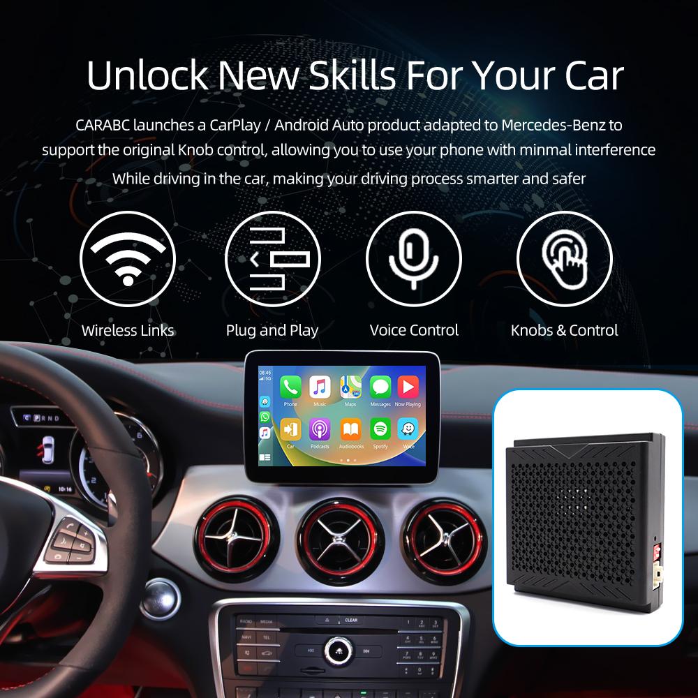 Wireless CarPlay Receiver SmartBox for Mercedes Benz A/B/C/E/CLA/GLA/GLK/ML/SLK 2011-2016 with NTG4.5 Carplay Interface Retrofit Kit Decoder