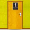 Toilet Door Sign Men Women Bathroom WC Mark Label Self-Adhesive Wall Sticker DIY Decor for Office Business Hotel Unisex
