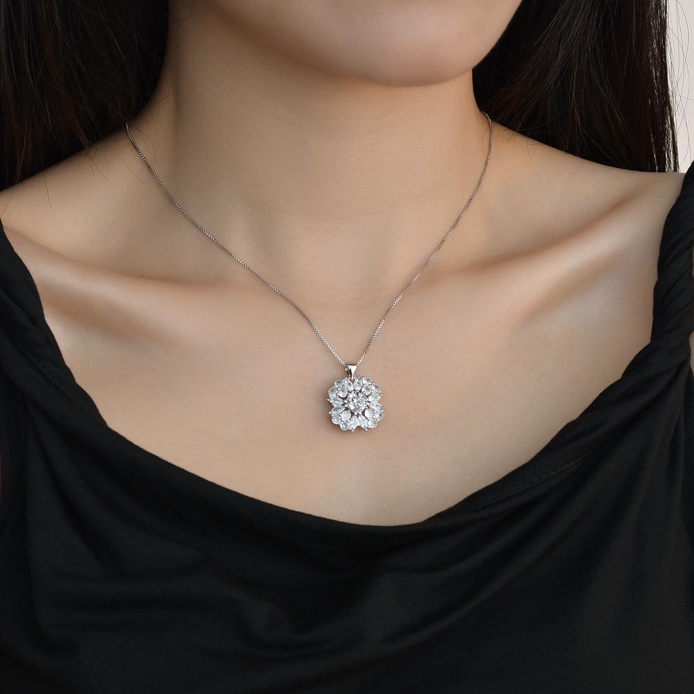 Luxury Moissanite 1-Carat Pendant Necklace in S925 Sterling Silver