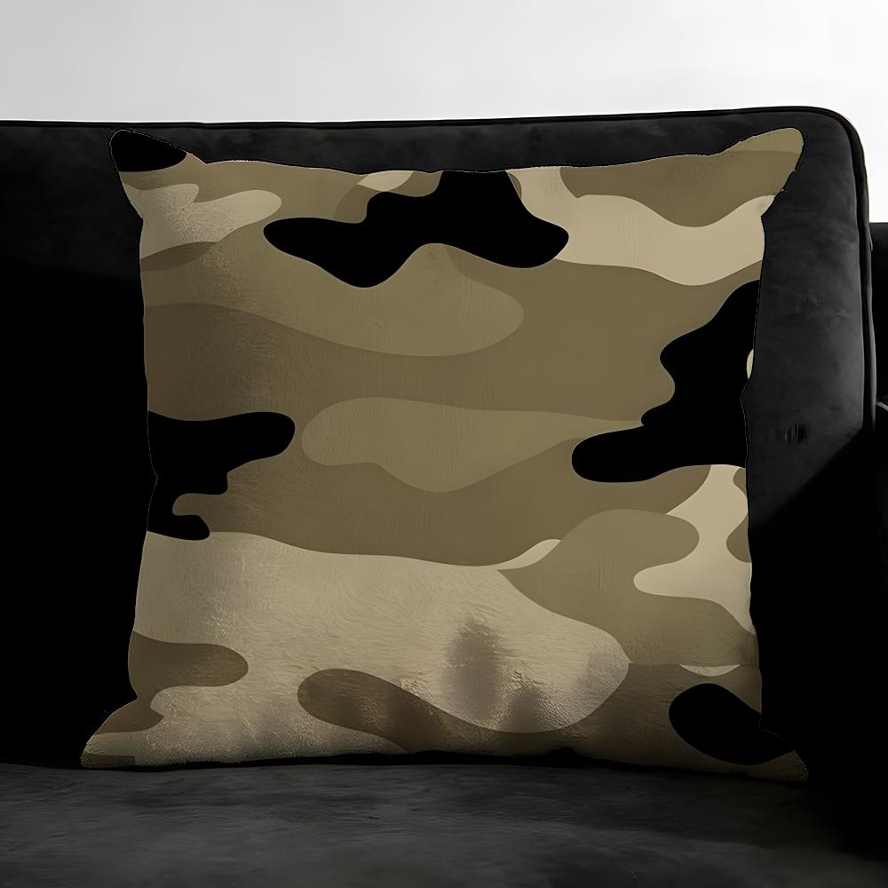 Camouflage Cushion Cover Pillowcase Ultra Soft Skin Friendly Fabric Cloud Like Comfort & Concealed Zipper