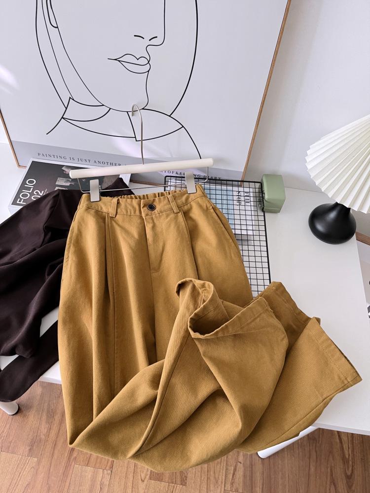

2025 New Style Women s Thickened Cotton Wide-Leg Pants - Straight Leg Autumn/Winter Small