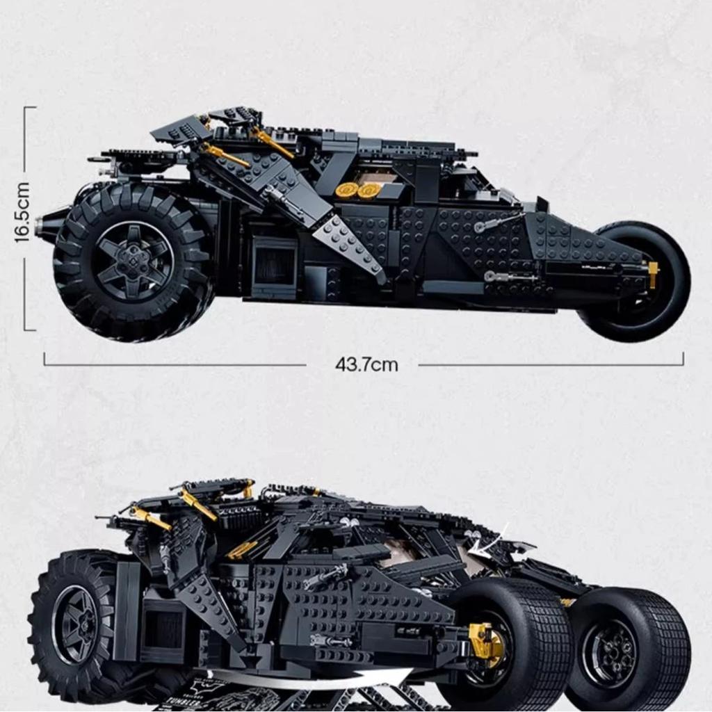 Batman Batmobile Building Blocks, Dark Knight Batman Batmobile Assembly Brick Model Toy