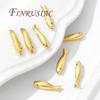 15.3mm Fish Shape Beads 18K Gold Plated Separators For Bracelets Accessories,DIY Jewelry Making Supplies,Necklace Beads Findings