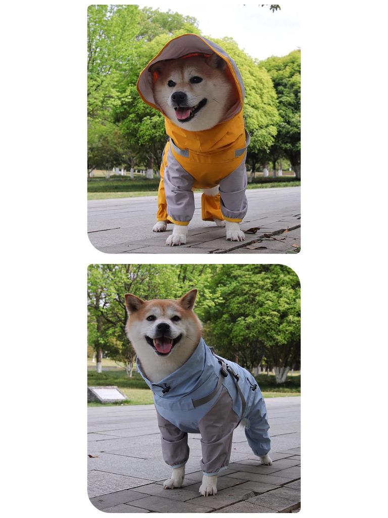 Windproof & Waterproof Dog Raincoat: Four-Legged Storm Suit for Medium & Small Dogs