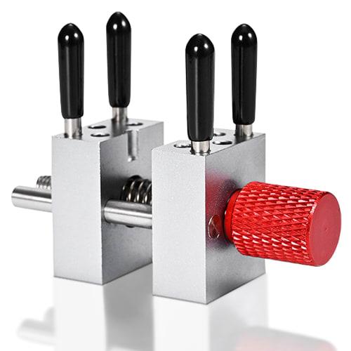 zhihu Mini Metal Vise, Plastic Model Tool, Desktop Vise, High Precision, Clamps and Fixes Plastic Models, Small Workbench (Red)