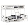 VidaXL Bunk Bed 80x200/120x200 Cm White Solid Pine Wood, Bed, Bed Frame, Loft Bed, Bedroom Furniture, 3207162
