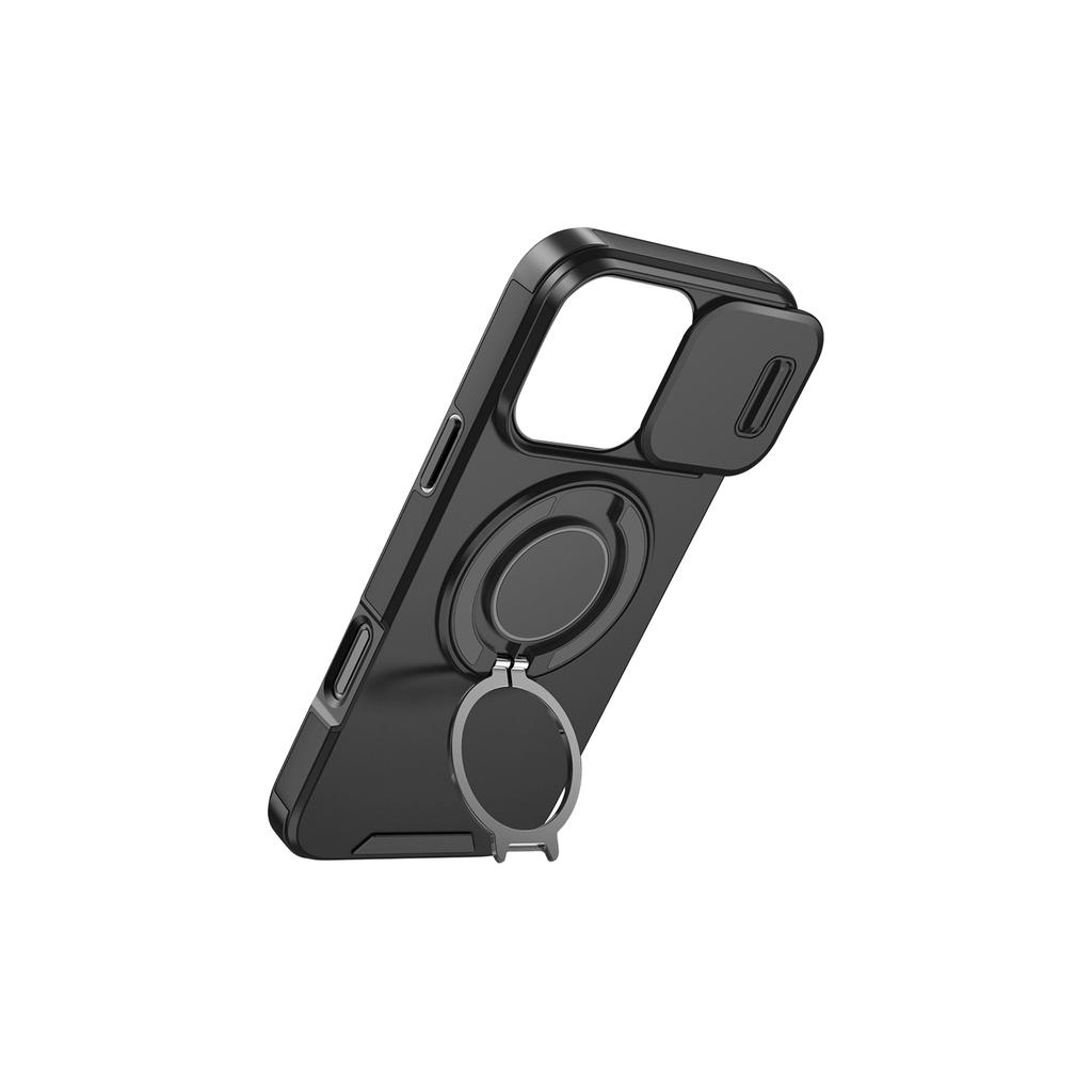 17 Pro Magnetic Phone Case Holder With Sliding Window Lens Cover