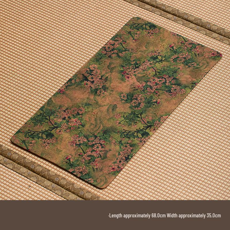 High-End Xiangyun Silk Zen Tea Mat: Waterproof Jacquard Tablecloth & Retro Runner