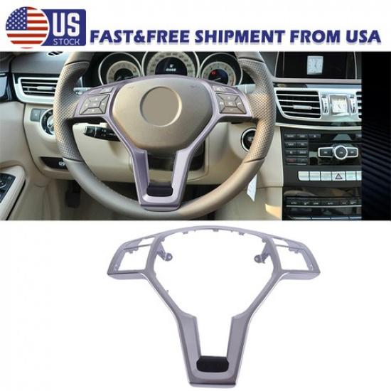 For Mercedes Benz W207 W204 W212 C-Class Chrome Steering Wheel Trim Cover Bezel