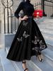 Printed Design Four Season Casual Style Butterfly Embroidery Pattern Printed Design Half Skirt