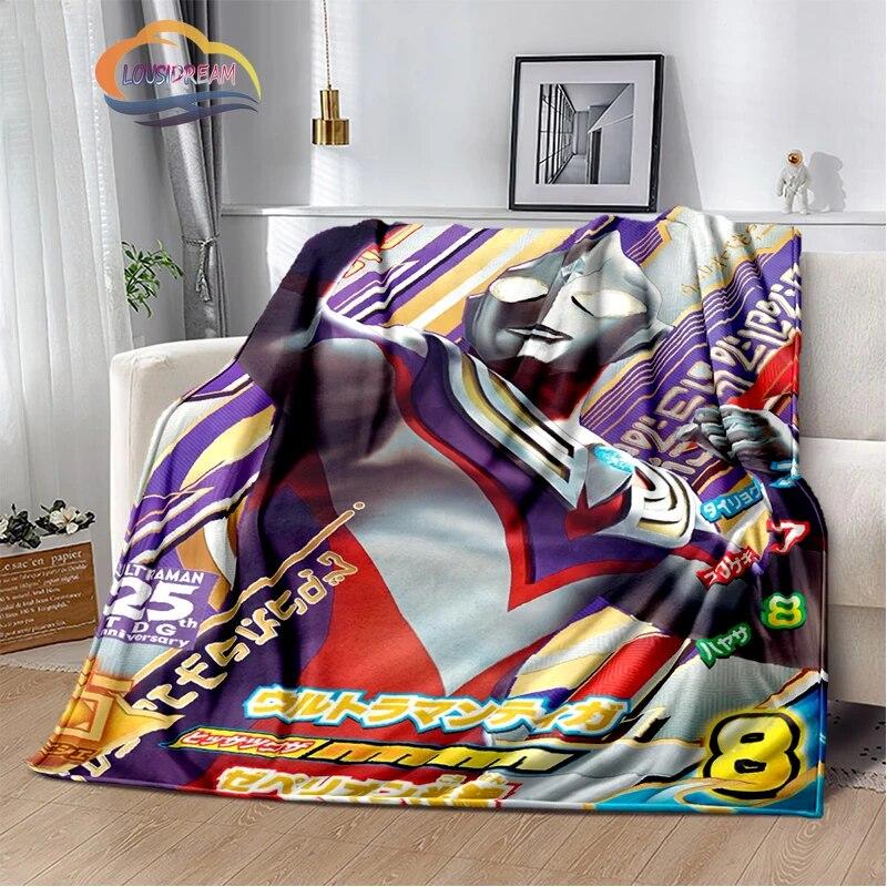 Ultra Heroes Zeta Hero's Path  Wool Blanket Jindian Animation Character Ultraman  Fashion  Portable Flannel Warm Camping