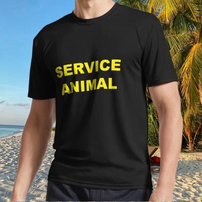 New Shirt Service Animal T-Shirt Active T-Shirt Funny Size S To 5XL