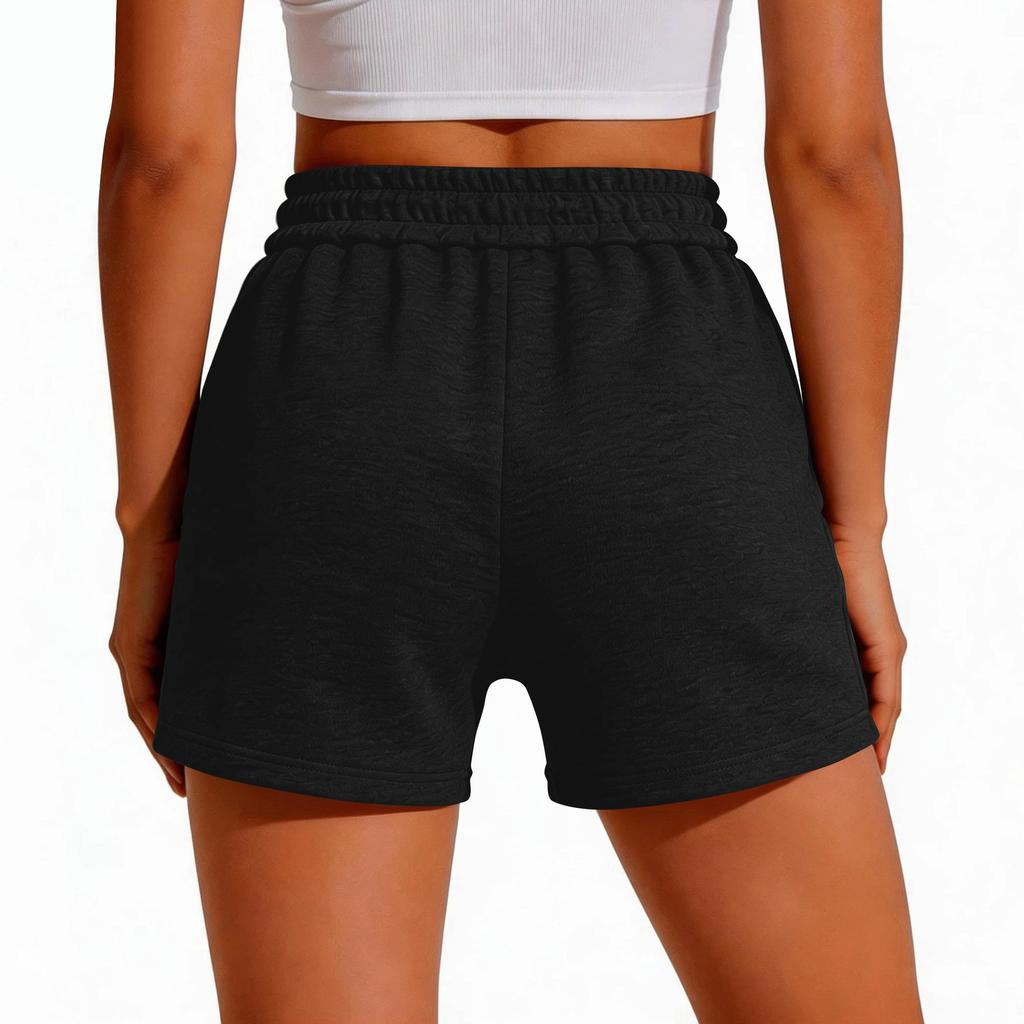 Women's Fashion Casual Loose-Fit Athletic Fitness Jogging Pocket Drawstring Sweatpants Shorts