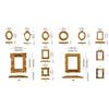 Small Antique Resin Picture Frame Victorian Rectangular Oval Jewelry Display Photo Frame for Weddings Party Decors