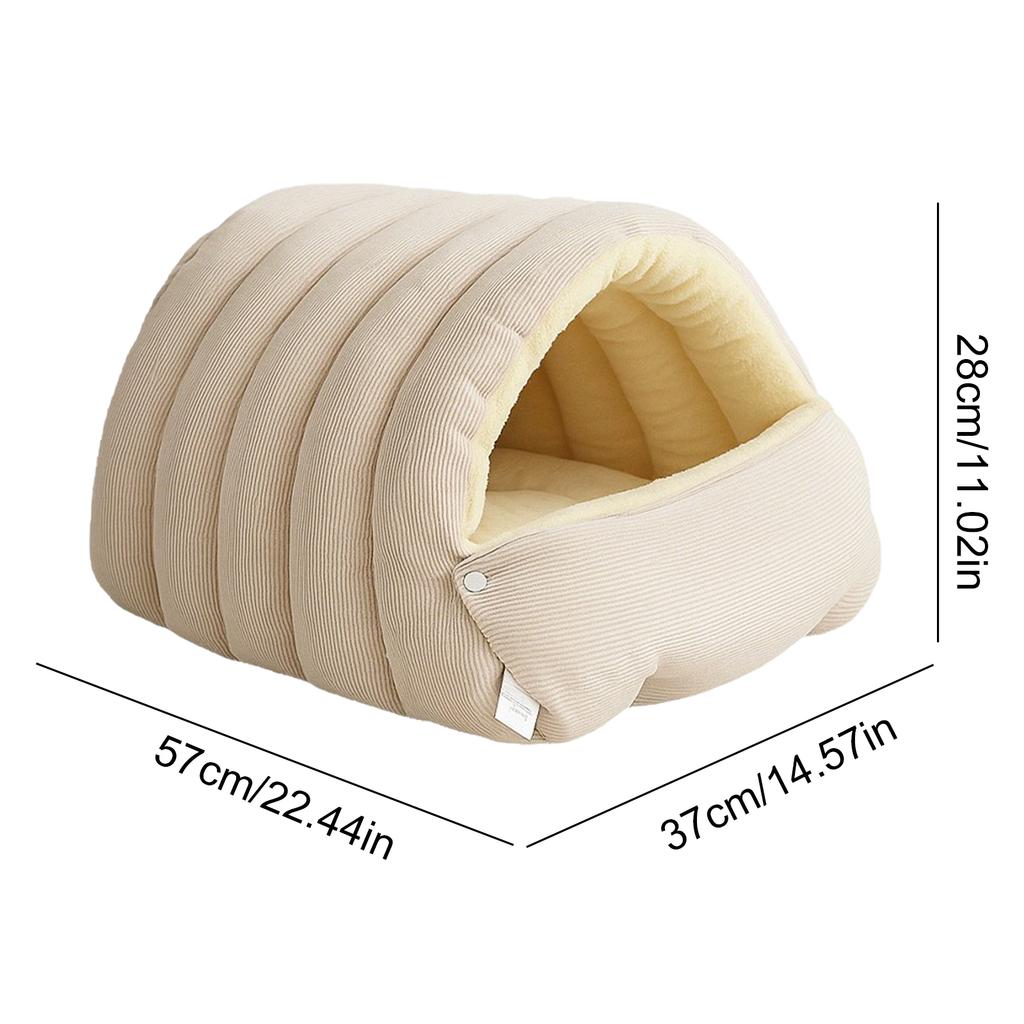Katzenbett mit abnehmbarem Kissen Warme Höhle Nest Haustierzelt für Kätzchen und kleine Haustiere im Innenbereich