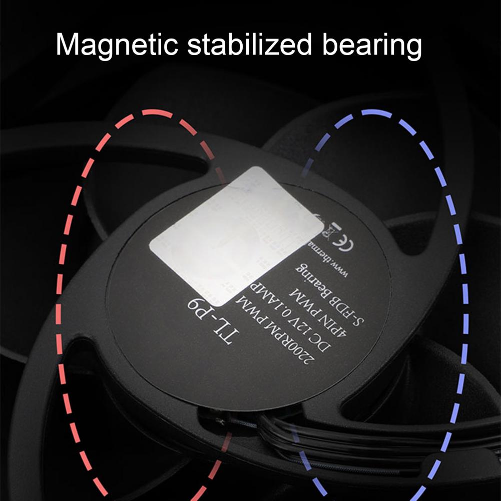 Computer Fan Efficient Heat Dissipation Chassis Fan with Intelligent Temperature Control Stable Silent Cpu Cooler for High-speed
