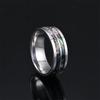 2024 Men's Stainless Steel Ring with Abalone Shell Inlay