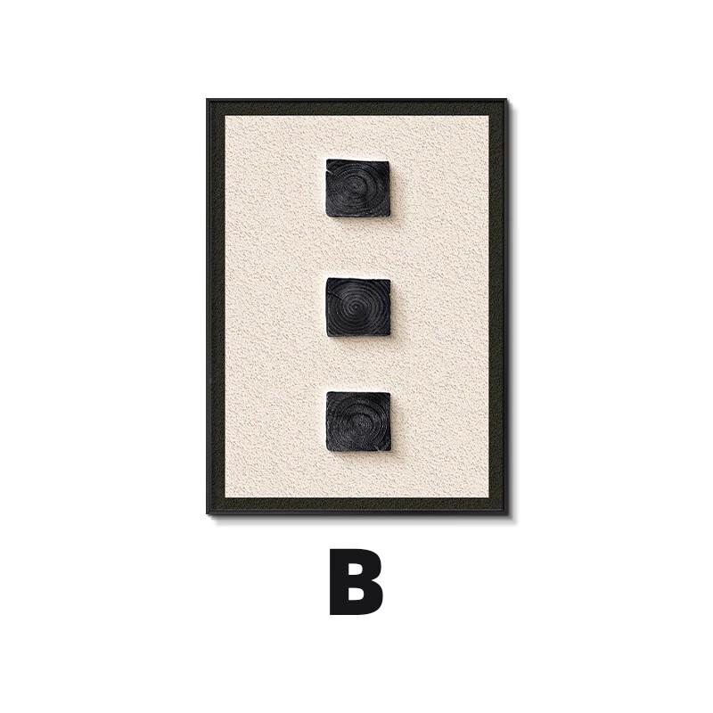 Черно-белое настенное искусство для столовой в стиле Ваби-Саби