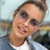 Lightweight Comfortable Durable High Quality Stylish High End Oversized No Rim Square Shaped Female Women Sun Glasses