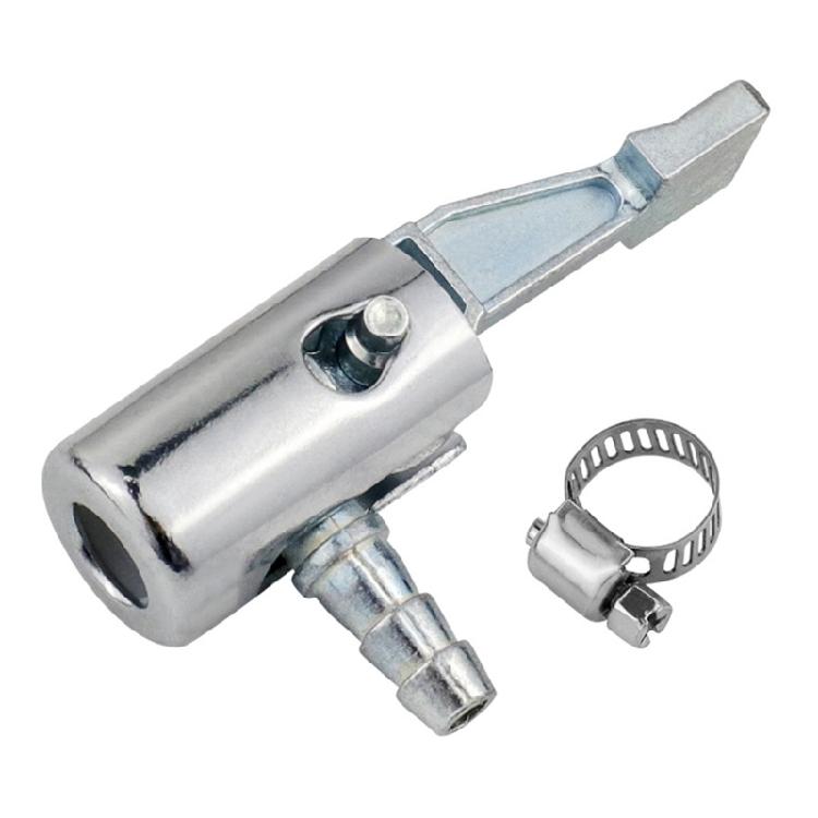 Air Chuck Heavy Duty Closed Flows Locking On Tires Chuck with Clip Adapter 1/4inch Tires Chuck for Tires Inflator Pressure Gaug