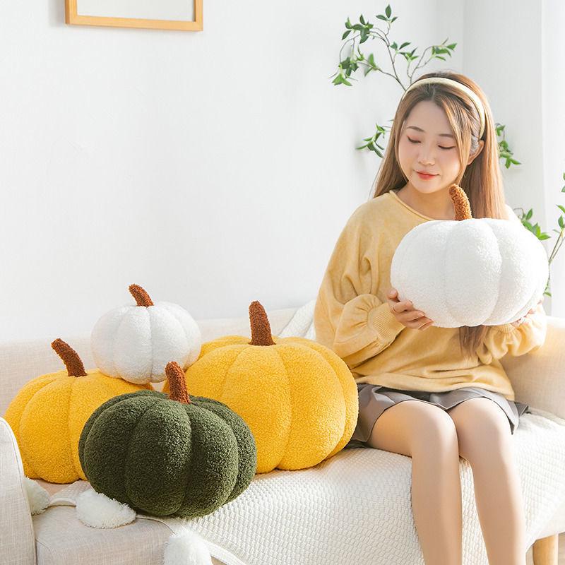 Stylish Pumpkin Pillow for Living Room, Bedroom, or Bay Window - Perfect Decorative Ornament and Gift for Women
