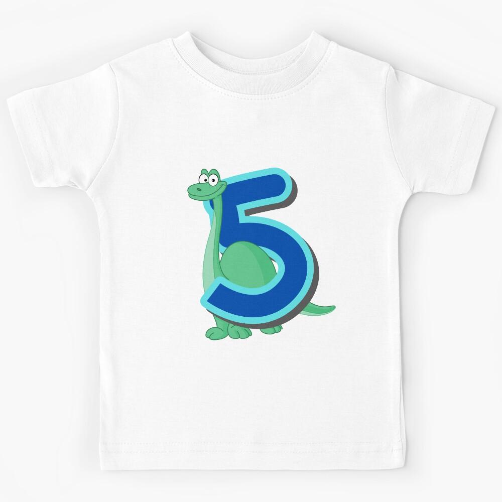 5th birthday outfit - dino birthday Kids T-Shirt 160
