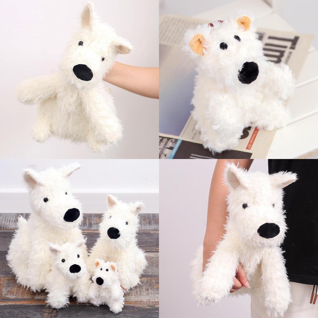 Cute Cartoon White West Highland Dog Plush Toy Doll For Dog Lovers