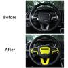 Yellow Steering Wheel Panel Cover Accessories For Dodge Charger & Challenger 15+