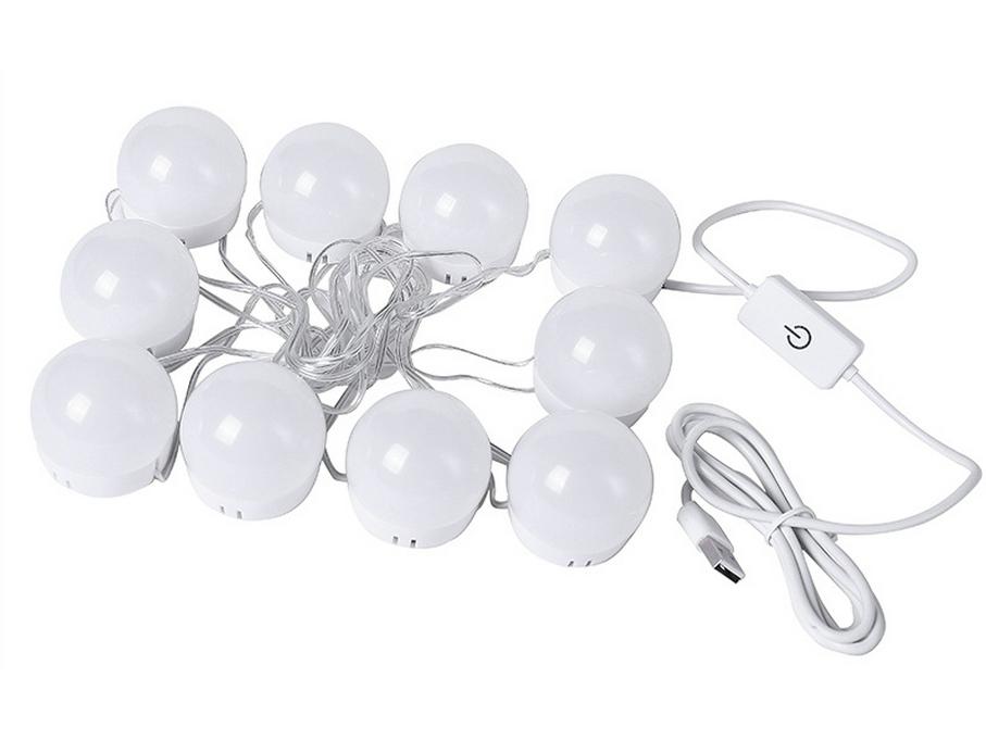 Three-Color LED Hollywood Makeup Mirror Lights with Bulbs