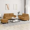 Vidaxl 3-Piece Lounge Set, Upholstered In Velvet, Brown